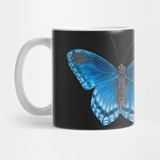 Bright Blue Butterfly Illustration Mug